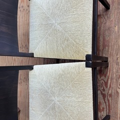 A1734 🌟配達♻️設置🉑‼️ ダイニングテーブル 2人掛け 正方形 木製 幅75cm 高さ70cm2脚セット🌟の画像