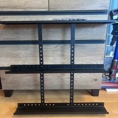 【引渡し決定しました】山崎実業(Yamazaki) テレビ上&裏ラック ワイド ブラック 約W70XD19XH60cm スマート smart ルーター収納 ケーブル収納の画像