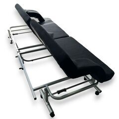 【スペース有効活用★寮などにも】折りたたみ可 ソファーベッド 黒 キャスター付きの画像