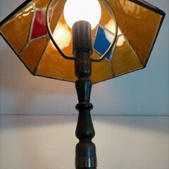 昭和レトロ アンティーク調 ステンドグラス風 卓上ライト 間接照明 インテリア デスクランプ　251111-13Tの画像