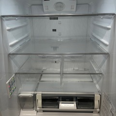 2019年製　日立『真空チルド』ガラストップ5ドア冷蔵庫401L/クリスタルホワイト/自動製氷！の画像