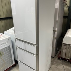 2019年製　日立『真空チルド』ガラストップ5ドア冷蔵庫401L/クリスタルホワイト/自動製氷！の画像