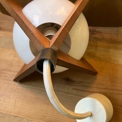 ビンテージ組木吊り下げ照明の画像