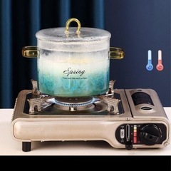 透明鍋　ガラス鍋 直火OK 卓上鍋 ガラス製 の画像