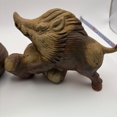 猪　壺　花瓶　置物　工芸品　陶芸の画像