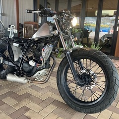 YAMAHA TW200E DG07J スカチューン 動画あり 書類あり フルカスタム　リジットリアサス　スパトラ　アルミオイルクーラー　アルミタンクの画像