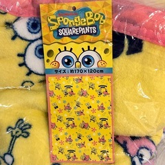 スポンジ・ボブ ふんわりビッグブランケット 約170×120cm の画像
