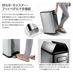 清掃、天日干し済み　EKO ゴミ箱　フラップ、ペダルしき式　30Lの画像