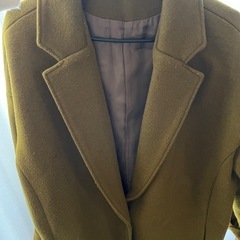 ⭐️韓国スタイル⭐️オリーブグリーン色のウール混コートの画像