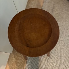 木　丸椅子の画像