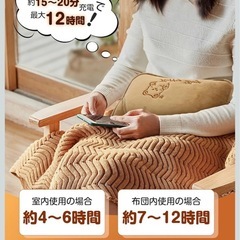 【新品未使用】湯たんぽ 充電式  4~12H長時間保温 冷え対策  防寒の画像