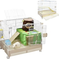 ペット用ケージと飼育アイテムセットの画像