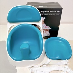 ベビーチェア ワイズチェア jellymom ブルー 4way 離乳食 子どもイス 赤ちゃん椅子の画像