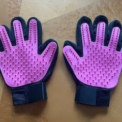 ペット　グルーミンググローブ　手袋　両手　犬猫抜け毛お手入れの画像