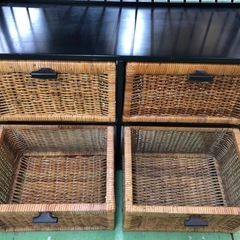 【ドリーム川西店御来店限定】☆ジモティー見たよ♪割引☆  ラタンチェスト  クリーニング済み 【99560000033305】の画像