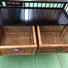 【ドリーム川西店御来店限定】☆ジモティー見たよ♪割引☆  ラタンチェスト  クリーニング済み 【99560000033305】の画像