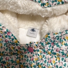 プチバトー　木の実柄ダウン　24m/86cmの画像