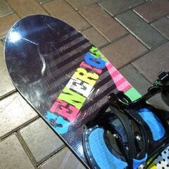 GENERICS DAMAGE 140cm スノーボード ジェネリクス ロッカー IGNIO M/L バインディング付き 札幌市 新道東店の画像