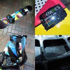GENERICS DAMAGE 140cm スノーボード ジェネリクス ロッカー IGNIO M/L バインディング付き 札幌市 新道東店の画像