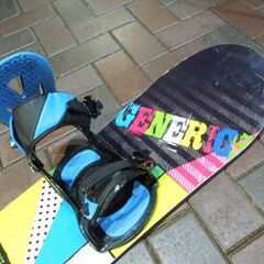 GENERICS DAMAGE 140cm スノーボード ジェネリクス ロッカー IGNIO M/L バインディング付き 札幌市 新道東店の画像