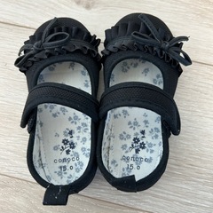 バースデイ　フォーマル　靴　15cm 黒　女の子の画像