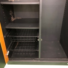 【ドリーム川西店御来店限定】☆ジモティー見たよ♪割引☆  ワードローブ BRN×BLK クリーニング済み 【99560000033953】の画像