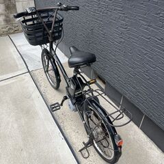 電動アシスト自転車 バッテリー×3個 Panasonic 20インチ 黒 充電器付の画像