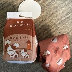 牛乳エコバッグ2 カフェオレの画像