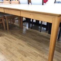 【ドリーム川西店御来店限定】☆ジモティー見たよ♪割引☆  引き出し付きダイニングテーブル  クリーニング済み 【99560000035436】の画像