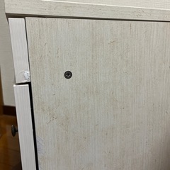 ドレッサー　鏡付き　キャスター付き　リビングドレッサー　コンパクト　ニトリの画像