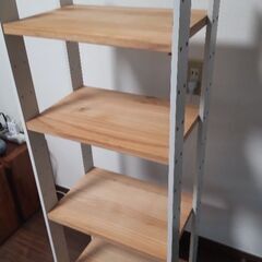 木製　白色棚　4段の画像