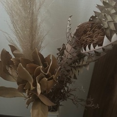 ドライフラワーと花瓶のセット　オブジェ　の画像