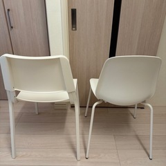 ホワイト　チェア　2脚セット　韓国インテリア　北欧インテリア　モダンの画像