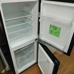 3か月間保証☆配達有り！19800円(税込）アイリスオーヤマ 142L 2ドア冷蔵庫 2024年製 ブラックの画像