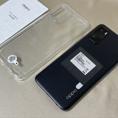【新品】OPPO A55s 5G ブラック／SIMフリー Android 初期化済／新品ソフトクリアケース付の画像