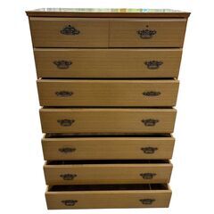 【お買い得特価！】アンティーク感たっぷりな取っ手★ 天神家具センター 和風タンス 7段 箪笥の画像