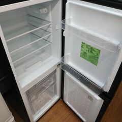 3か月間保証☆配達有り！18000円(税込）アイリスオーヤマ 142L 2ドア冷蔵庫 2023年製 ブラックの画像