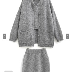 GRL ニットキャミソール×ニットカーディガン×ニットミニスカートセットアップの画像