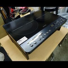 札幌★アイリスオーヤマ◆2口IHコンロ◆台/脚付き◆IHK-W13S-B◆2020年の画像
