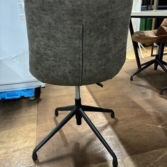 昇降式　イス　ダイニングチェア　レザー調　グレーの画像