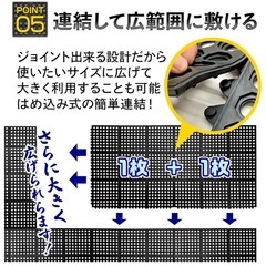 滑り止めマット 屋外 90×90cm 連結可能 すべり止め ラバーマット ゴム マットの画像