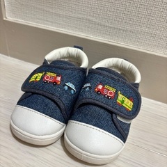 13cm 子供靴 車柄の画像