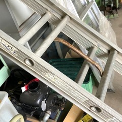 ハセガワ アルミ 伸縮形２段ハシゴ HE2-61  全長5.95M/縮長3.69Mの画像