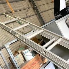 ハセガワ アルミ 伸縮形２段ハシゴ HE2-61  全長5.95M/縮長3.69Mの画像