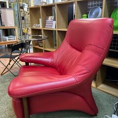 【リサイクルストアスターズ城西店】 【中古品】一人掛けソファ　赤の画像