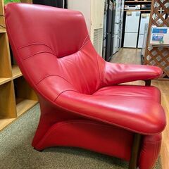 【リサイクルストアスターズ城西店】 【中古品】一人掛けソファ　赤の画像