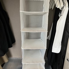IKEA SKUBB 吊り下げ収納 6段 ホワイト 35×45×125cmの画像