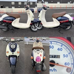 ⭐️ビーノ低燃費FIモデル❗️バッテリー・シート・ミラー・プラグなど新品交換で快調⭐️50cc原付スクーター⭐️の画像