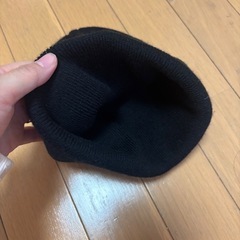 ニット帽　黒の画像