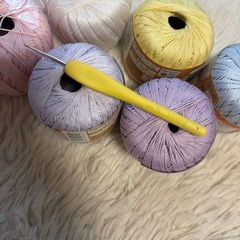 レース糸6つ＆レース針6号の画像